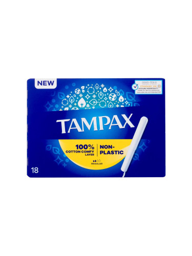 Tampax Non-Plastic Regular Тампон за жени Комплект