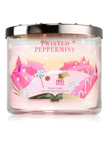 Bath & Body Works Twisted Peppermint ароматна свещ 411 гр.