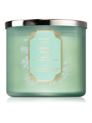 Bath & Body Works Cedar & Suede ароматна свещ 411 гр.