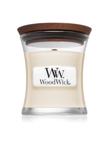 Woodwick White Tea & Jasmine ароматна свещ с дървен фитил 85 гр.