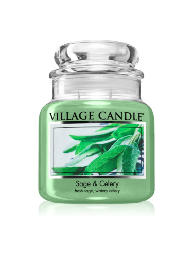 Village Candle Sage & Celery ароматна свещ 389 гр.