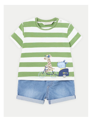 Mayoral Комплект тишърт и панталонки 1209 Зелен Regular Fit