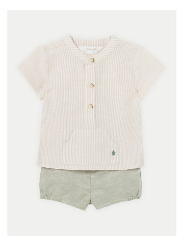 Mayoral Комплект от риза и текстилни шорти 1221 Цветен Regular Fit