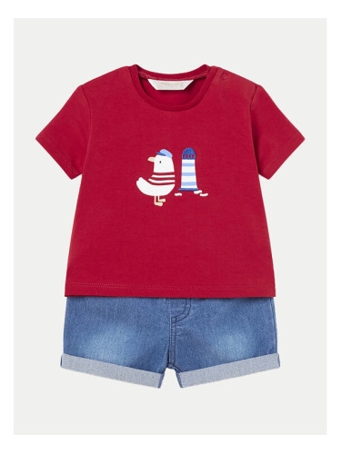 Mayoral Комплект тишърт и панталонки 1209 Червен Regular Fit