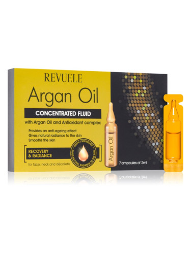 Revuele Ampoules Argan Oil Concentrated Fluid концентриран серум за лице за лице, врат и деколкте 7x2 мл.