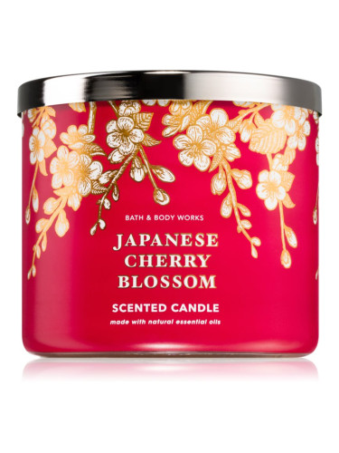 Bath & Body Works Japanese Cherry Blossom ароматна свещ III. 411 гр.