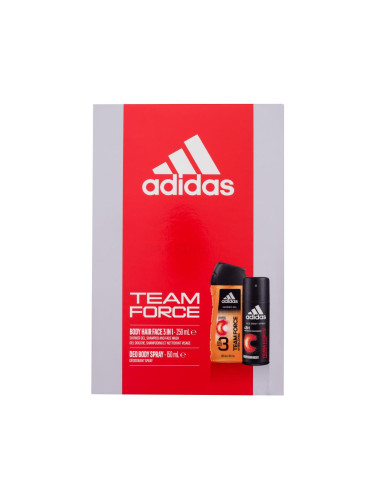 Adidas Team Force 3in1 Подаръчен комплект 150ml дезодорант + 250ml душ гел