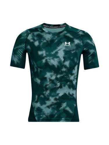 Under Armour HEATGEAR ARMOUR Мъжка тениска, тъмнозелено, размер