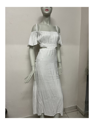 Dilvin Sleeve Detailed Midi Length Dress
