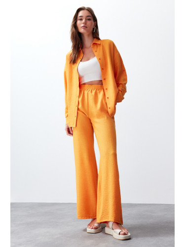 Trendyol Orange Shirt Trousers Woven Bottom-Top Set