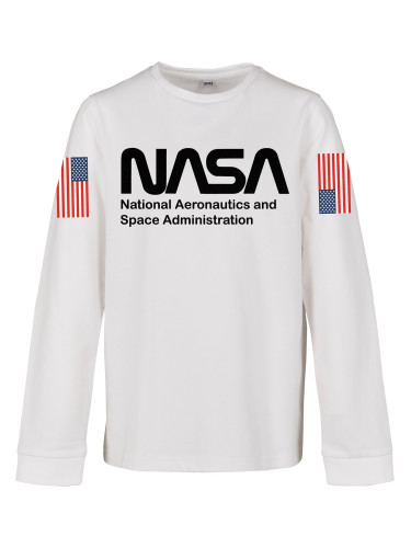 Children's Long Sleeve NASA Worm White