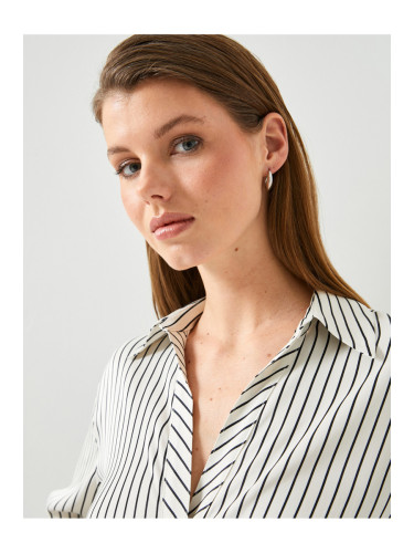 Koton Long Sleeve Shirt Buttoned Standard Cut Viscose
