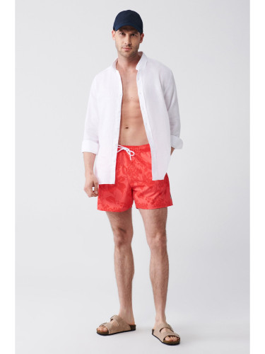 Avva Pomegranate Flower Quick Dry Printed Standard Size Comfort Fit Swimsuit Swim Shorts