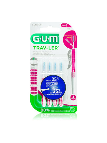 G.U.M Trav-Ler Interdental четки за междузъбно пространство 1,4 mm 4 бр.