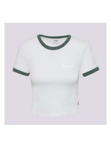 Levi's Тениска Graphic Ringer Mini Tee Whites дамски Дрехи Тениски A3523-0072 Бял