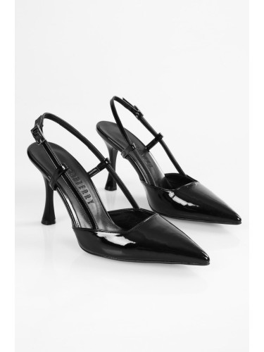 Shoeberry Women's Tony Black Patent Leather Stiletto