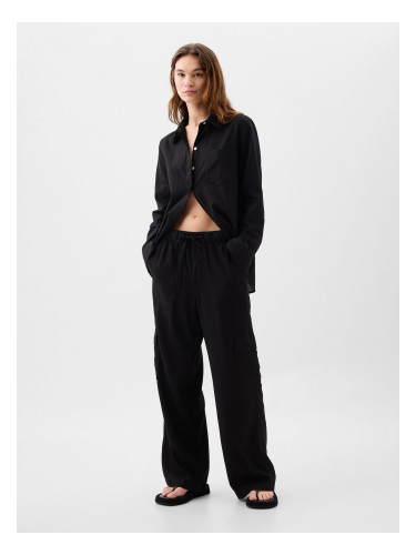 GAP Linen Wide-Leg Cargo Trousers - Ladies
