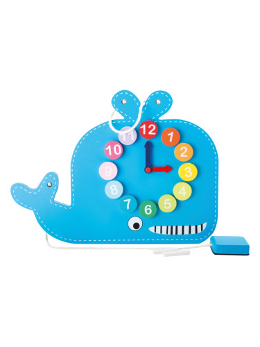 Образователна игра кит - помага на децата да научат да познават часовника