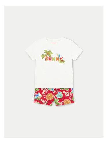 Mayoral Комплект тениска и бански слипове 1648 Червен Regular Fit