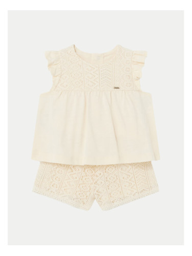 Mayoral Комплект топ и панталонки 1235 Екрю Regular Fit