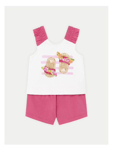 Mayoral Комплект топ и панталонки 1230 Розов Regular Fit