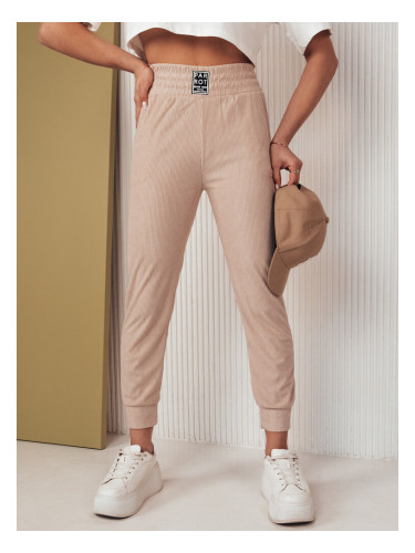 Spodnie damskie dresowe LORIST beżowe Dstreet