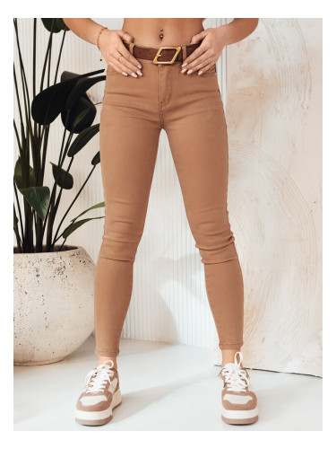 Spodnie damskie jeansowe LODGE brązowe Dstreet