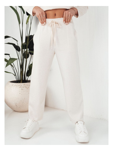 Spodnie damskie wide leg LURION ecru Dstreet