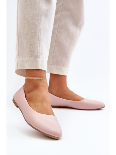 Women's ballerinas made of pink eco leather Tindomiel