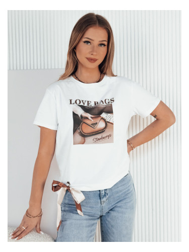 T-shirt damski LOBAG biały Dstreet