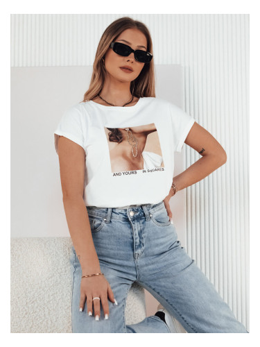 T-shirt damski FALCI biały Dstreet