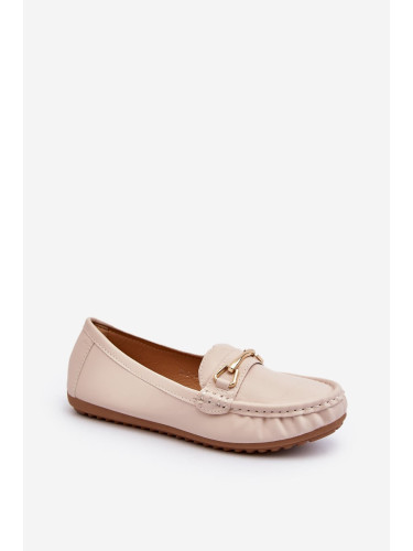 Women's Classic Loafers with Beige Ainslee Decoration