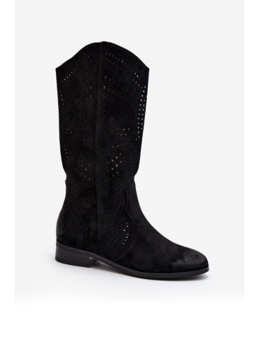 Дамски ботуши Kesi от еко велур