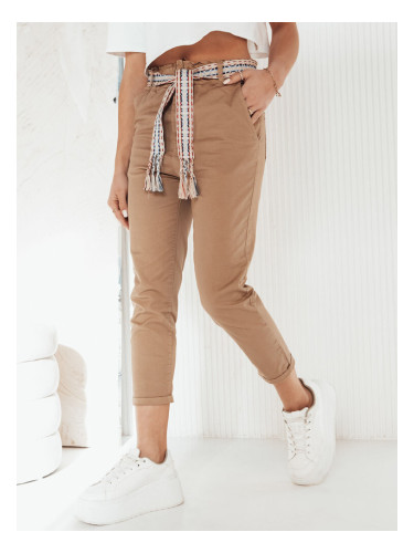 Spodnie damskie MAFRA kamelowe Dstreet