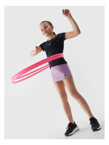 Girls' sports skirt 2in1 4F - purple
