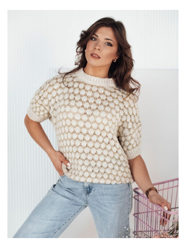 Women's oversize sweater PINGOL beige Dstreet