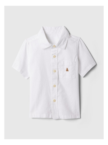 White boys' shirt with linen GAP