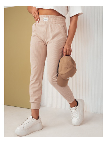 Spodnie damskie dresowe MORSI beżowe Dstreet