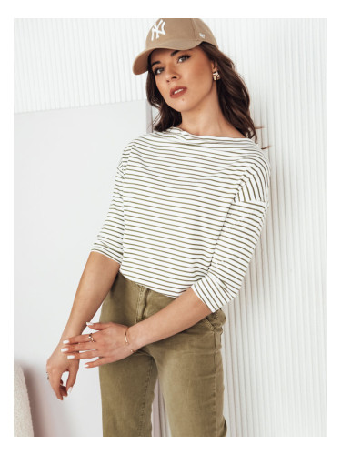 Bluzka damska w paski APRICALE biała Dstreet