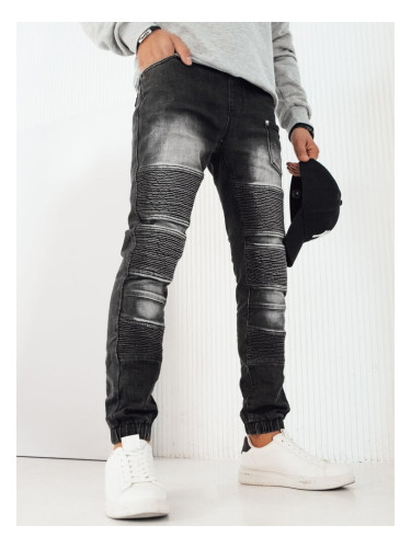 Men's Black Denim Joggers Dstreet