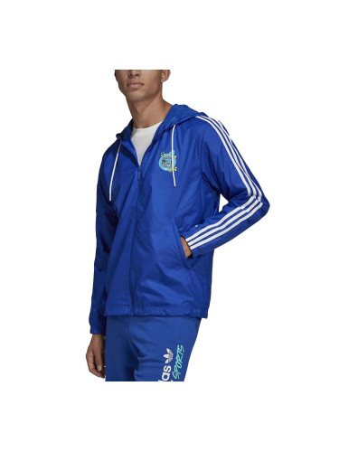 ADIDAS Originals Graphic Stoked Fish Windbreaker Blue