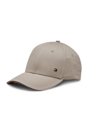 Tommy Hilfiger Шапка с козирка Th Corporate Cotton 6 Panel Cap AM0AM12035 Сив