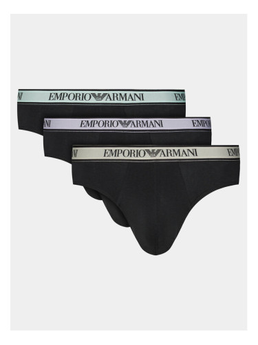Emporio Armani Underwear Комплект 3 чифта слипове 111734 4R717 50620 Черен