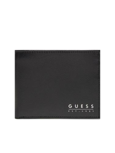 Guess Голям мъжки портфейл Fidenza Slg SMFIDA LEA20 Черен