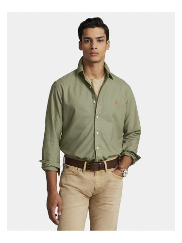 Polo Ralph Lauren Риза 710804257032 Зелен Slim Fit