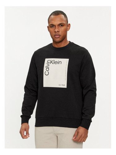 Calvin Klein Суитшърт Square Logo K10K112440 Черен Regular Fit