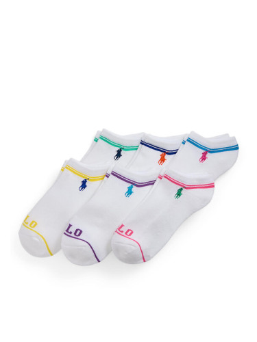 Polo Ralph Lauren Комплект 6 чифта дълги чорапи дамски Clr Logo 6Pk 455942336001 Сив
