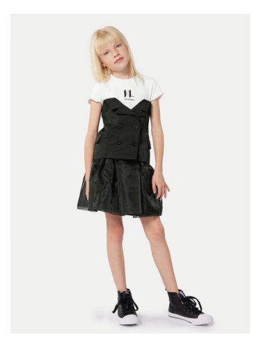 Karl Lagerfeld Kids Ежедневна рокля Z30086 D Черен Regular Fit