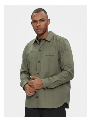 Calvin Klein Jeans Риза Relaxed Shirt J30J324612 Зелен Relaxed Fit