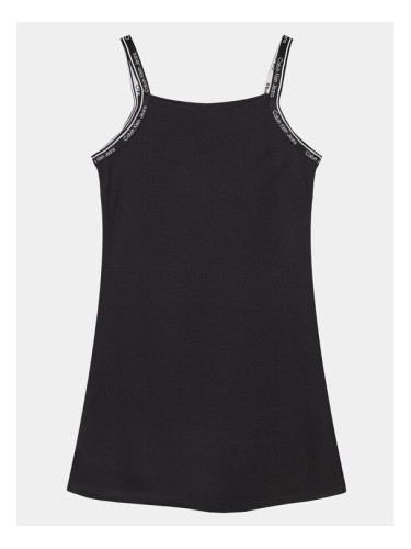 Calvin Klein Jeans Лятна рокля Logo Tape IG0IG02474 Черен Regular Fit